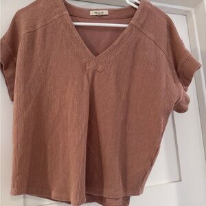 Madewell Dusty Pink Knit Top